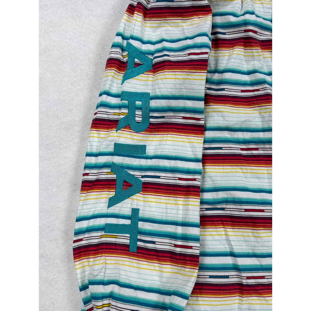 Ariat Real Womens Kirby Stretch Western Shirt Aztec Multi Stripe Fitted  L/S - Picture 10 of 12